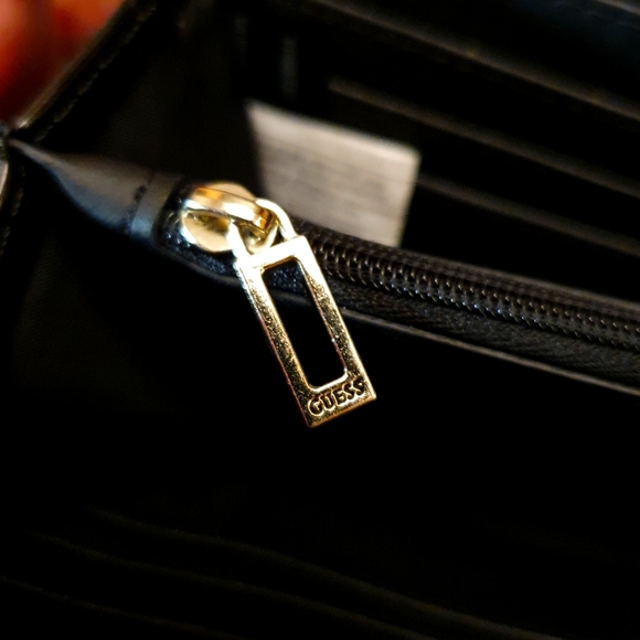 Like-New Guess Handheld / Crossbody Black Suede Bag - Picture 7 of 9